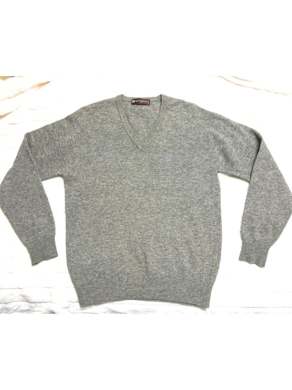 Mario Giorgi Italy Gray Wool Blend Sweater Men Size Large